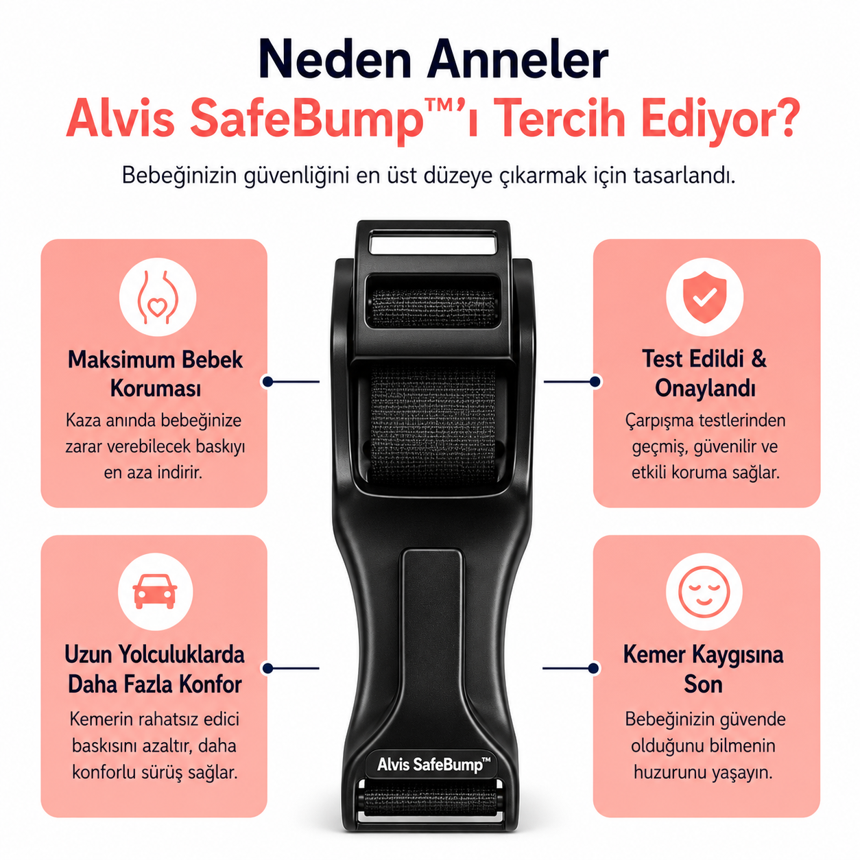 Alvis SafeBump™ - Hamile Araç Emniyet Kemeri Aparatı